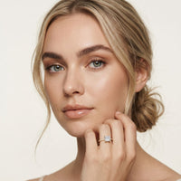 1.50 CTW Princess Cut Lab Grown Diamond Micro Pave Ring Gold