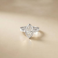 2 CTW Marquise Cut Lab Grown Diamond Ring For Girls White