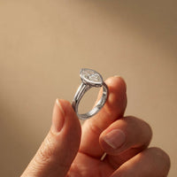 2 CTW Marquise Cut Lab Grown Diamond Ring For Girls White