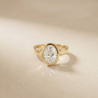 2 CTW Oval Cut Lab Grown Diamond Ovalisse Ring Gold