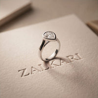 2 CTW Whisper of Forever Pear Lab Grown Diamond Ring White