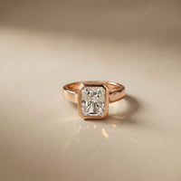 Golden Hour 2 CTW Radiant Cut Lab Grown Diamond Ring Rose Gold