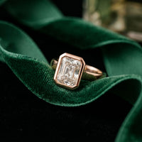 Golden Hour 2 CTW Radiant Cut Lab Grown Diamond Ring Rose Gold