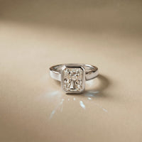 Golden Hour 2 CTW Radiant Cut Lab Grown Diamond Ring White