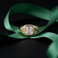 2 CTW Asscher Cut Lab Grown Diamond Legacy of Love Ring Gold