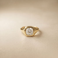 2 CTW Written in the Stars Cushion Cut Lab Grown Diamond Ring Gold