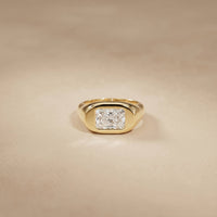 2 CTW Fearlessly Radiant Cut Lab Grown Diamond Forefinger Ring Gold