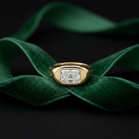 2 CTW Fearlessly Radiant Cut Lab Grown Diamond Forefinger Ring Gold
