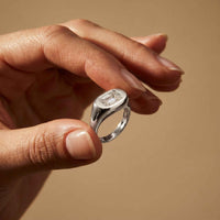 2 CTW Fearlessly Radiant Cut Lab Grown Diamond Forefinger Ring White