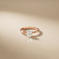 Forever Begins Here 1 CT Oval Cut Lab Grown Diamond Ring Rose Gold