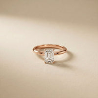 The Elara 1 CT Radiant Cut Lab Grown Diamond Ring Rose Gold