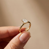 The Elara 1 CT Radiant Cut Lab Grown Diamond Ring Gold