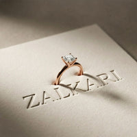 The Monroe 1 CT Asscher Cut Lab Grown Diamond Ring Rose Gold
