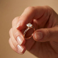 The Celeste 1 CT Cushion Cut Lab Grown Diamond Ring Rose Gold