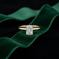 The Evermore 1 CT Emerald Cut Lab Grown Diamond Ring Gold