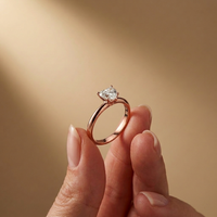 The Brielle 1 CT Heart Cut Lab Grown Diamond Valentine Ring Rose Gold