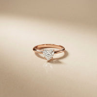 The Brielle 1 CT Heart Cut Lab Grown Diamond Valentine Ring Rose Gold