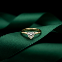 The Brielle 1 CT Heart Cut Lab Grown Diamond Valentine Ring Gold