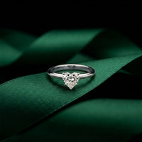 The Brielle 1 CT Heart Cut Lab Grown Diamond Valentine Ring White