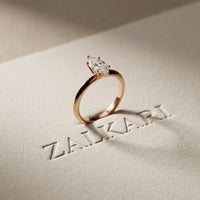 The Solenne 1 CT Marquise Cut Lab Grown Diamond Ring Rose Gold