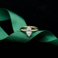 The Solenne 1 CT Marquise Cut Lab Grown Diamond Ring Gold