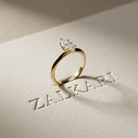 The Solenne 1 CT Marquise Cut Lab Grown Diamond Ring Gold