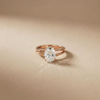 The Aurora Oval Cut 2 Ct Lab Grown Diamond Split Shank Ring Rose Gold