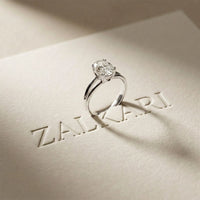 The Aurora Oval Cut 2 Ct Lab Grown Diamond Split Shank Ring White
