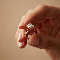 The Kensington 2 CT Princess Lab Grown Diamond Split Shank Ring Rose Gold