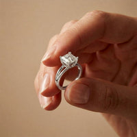 The Kensington 2 CT Princess Lab Grown Diamond Split Shank Ring White