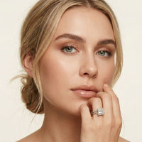 The Kensington 2 CT Princess Lab Grown Diamond Split Shank Ring White