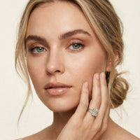 The Aurelia 2 CT Radiant Cut Lab Grown Diamond Split Shank Ring White