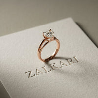 The Sienna 2 CT Heart Cut Lab Grown Diamond Dual Prong Ring Rose Gold