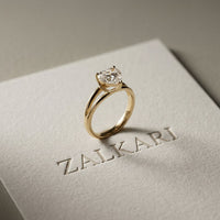 The Sienna 2 CT Heart Cut Lab Grown Diamond Dual Prong Ring Gold