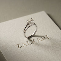 The Sienna 2 CT Heart Cut Lab Grown Diamond Dual Prong Ring White