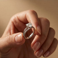 The Sienna 2 CT Heart Cut Lab Grown Diamond Dual Prong Ring White