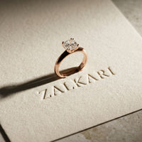 1.50 Ct Cushion Cut Lab Grown Diamond Brielle Solitaire Ring Rose Gold