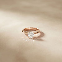 1.50 Ct Cushion Cut Lab Grown Diamond Brielle Solitaire Ring Rose Gold