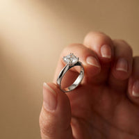 1.50 Ct Cushion Cut Lab Grown Diamond Brielle Solitaire Ring White