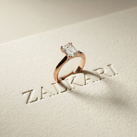 The Astoria 1.50 CT Emerald Cut Lab Grown Diamond Dual Prong Ring Rose Gold
