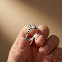 The Astoria 1.50 CT Emerald Cut Lab Grown Diamond Dual Prong Ring White