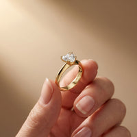 The Rosalie 1.50 CT Heart Cut Lab Grown Diamond Ring Gold
