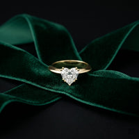 The Rosalie 1.50 CT Heart Cut Lab Grown Diamond Ring Gold