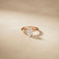 The Verona 2 CT Marquise Cut Lab Grown Diamond Ring Rose Gold