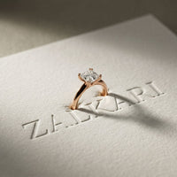 The Avalon 1.50 CT Princess Cut Lab Grown Diamond Ring For Gift Rose Gold