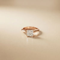 The Avalon 1.50 CT Princess Cut Lab Grown Diamond Ring For Gift Rose Gold
