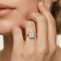 The Sterling 1.50 CT Radiant Cut Lab Grown Diamond Ring For Her Rose Gold