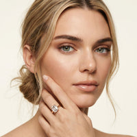 The Ashton 1.50 CT Asscher Cut Lab Grown Diamond Ring For Girls Rose Gold
