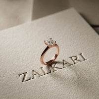 The Ashton 1.50 CT Asscher Cut Lab Grown Diamond Ring For Girls Rose Gold