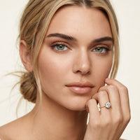 The Eloise 1.50 CT Round Lab Grown Diamond Pave Ring Rose Gold